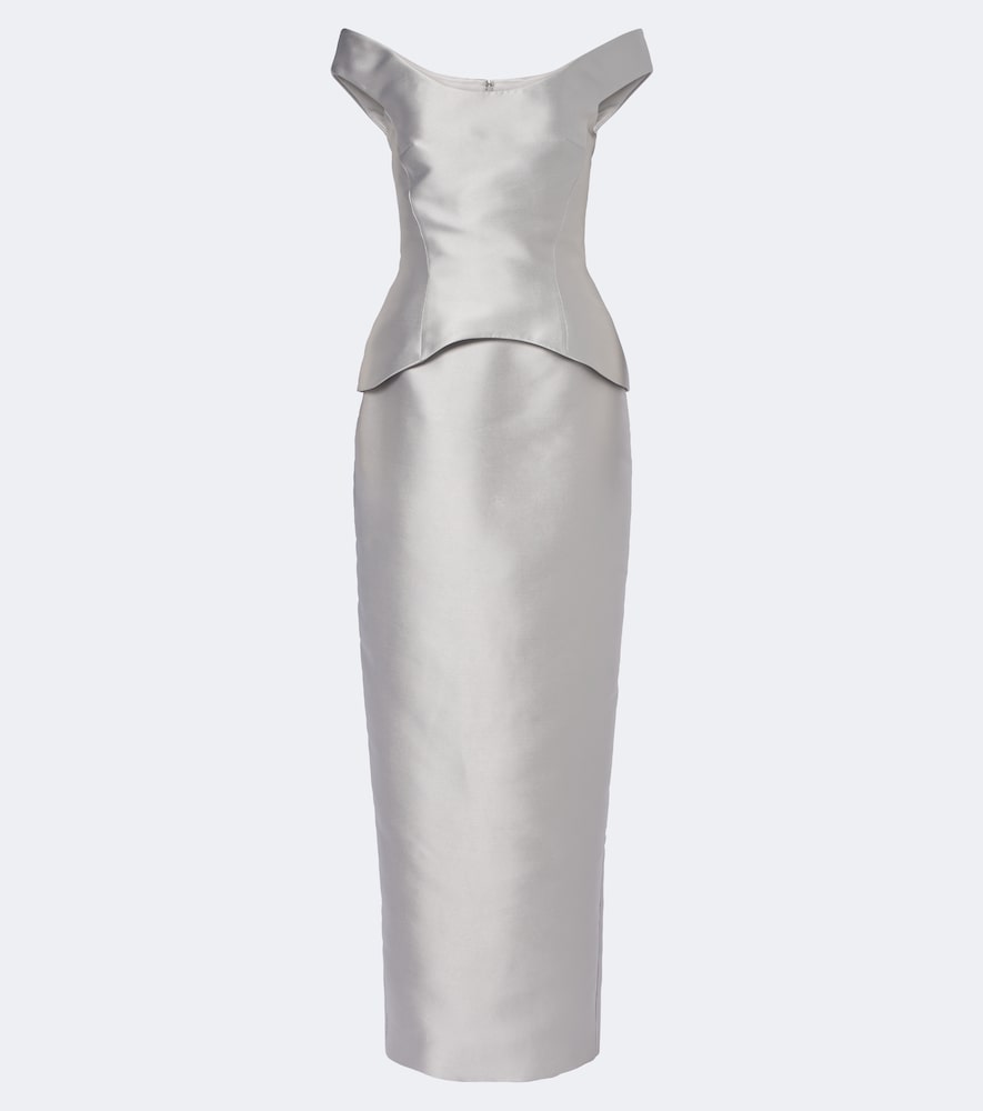 Off-Shoulder Robe Pieta aus Satin