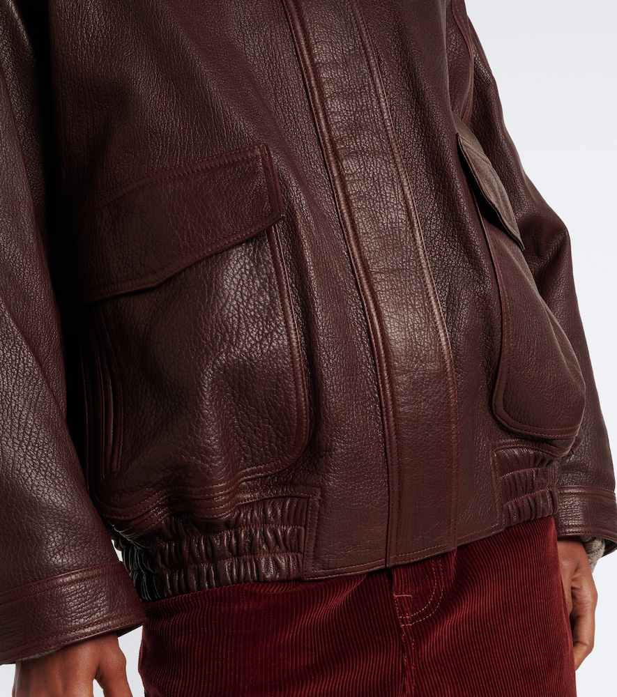 Leather Blouson Jacket