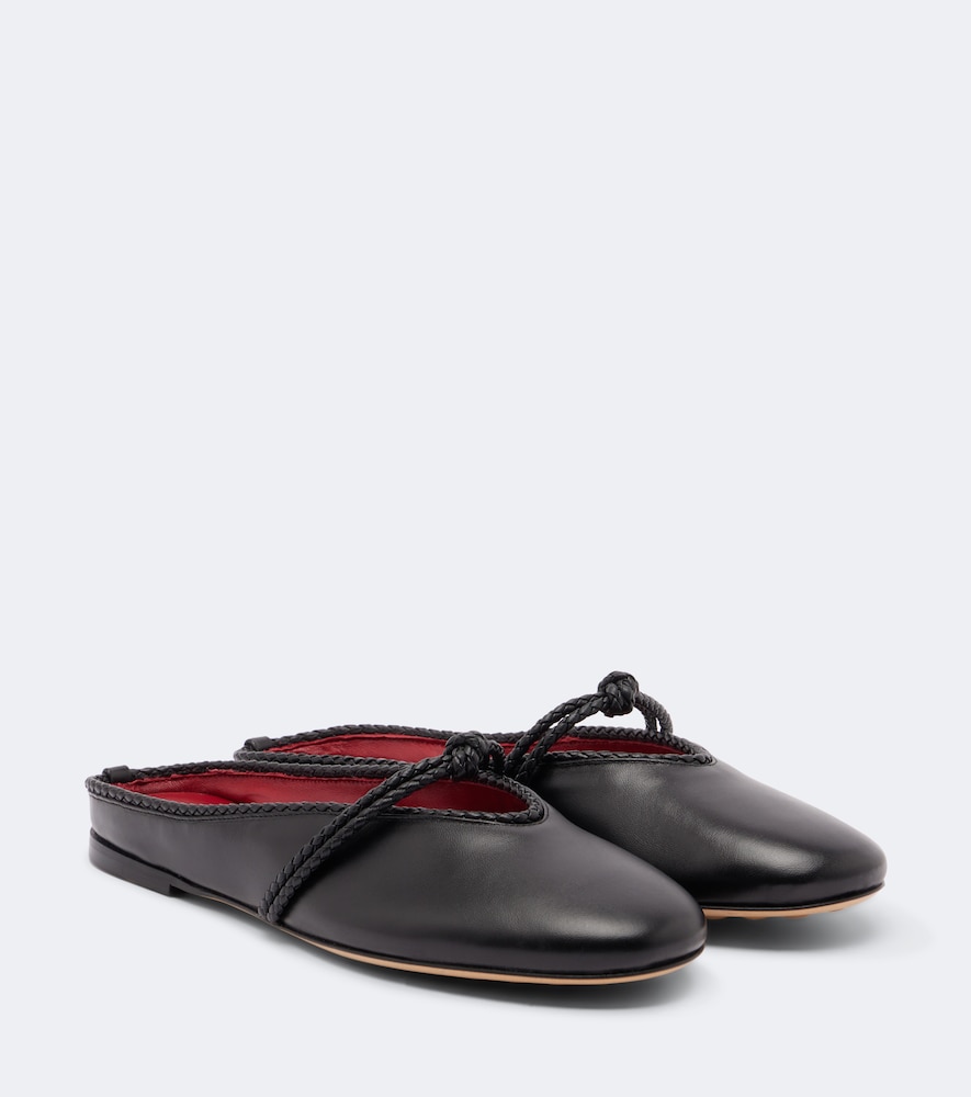 Bottega Veneta Lucia Leather Mules In Black