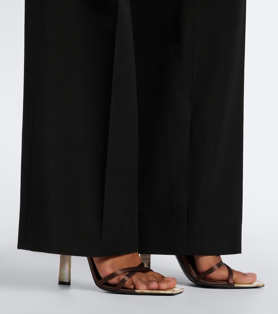 Lutetia Satin And Mother-Of-Pearl Sandals
