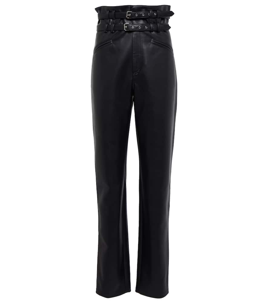 Philosophy di Lorenzo Serafini Faux-leather high-rise straight pants
