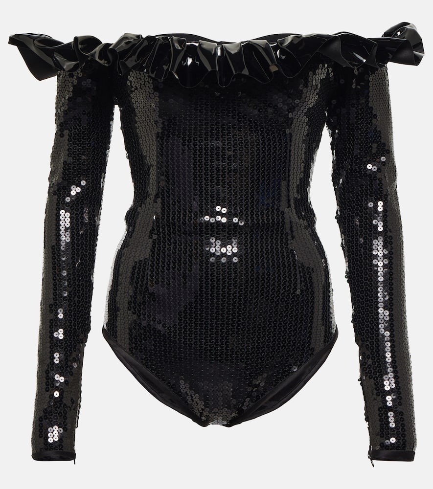Alessandra Rich Sequined bodysuit