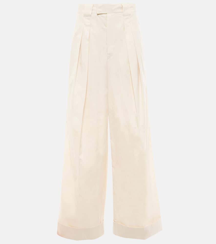 Lemaire Wide-leg cotton poplin pants