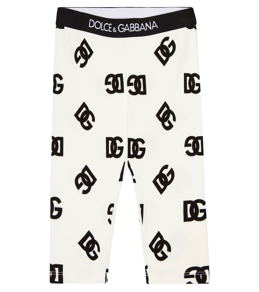 Dolce & Gabbana Kids Baby logo cotton-blend leggings