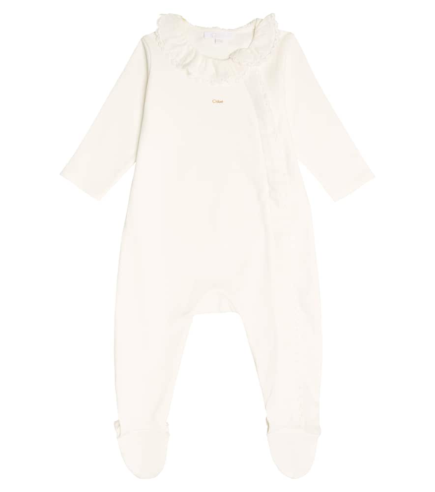 Chloé Kids Baby cotton onesie and comforter