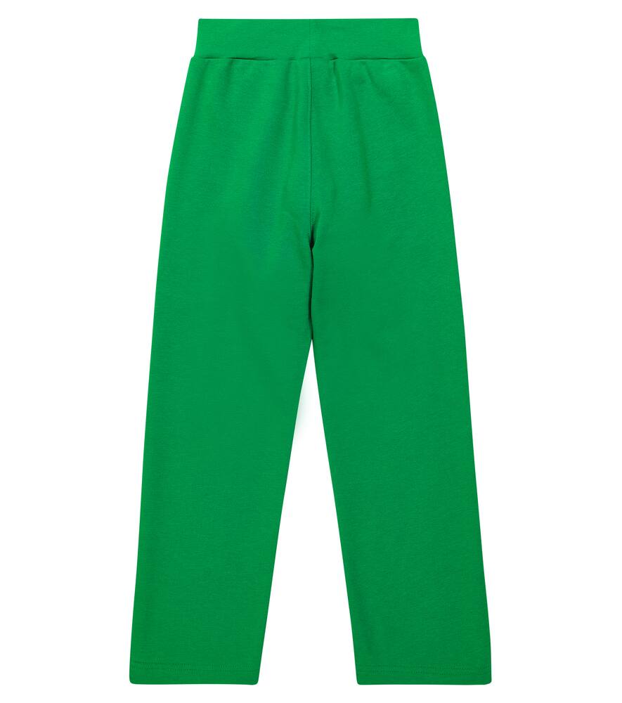 Monnalisa Cotton-blend Track Pants In Green