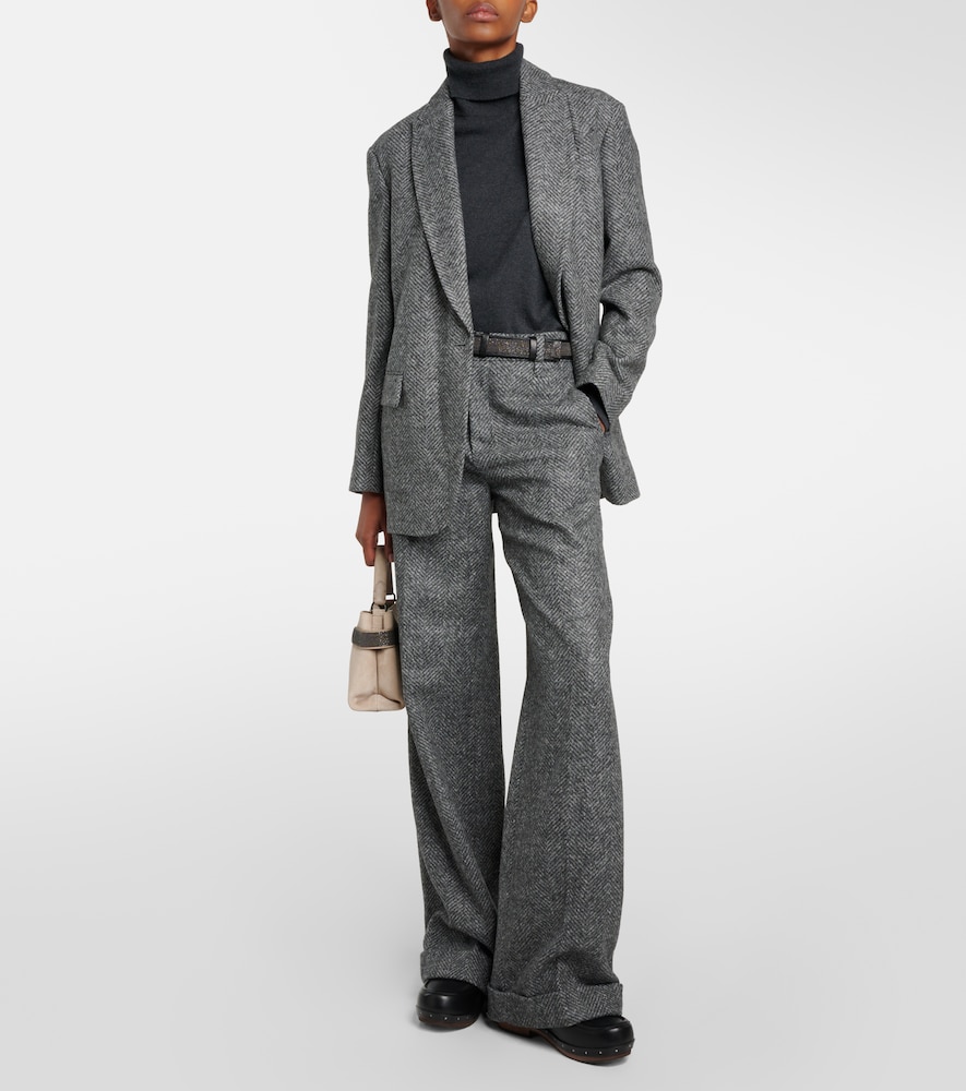  Brunello Cucinelli Brunello Cucinelli Schlaghose Aus Einem Wollgemisch 