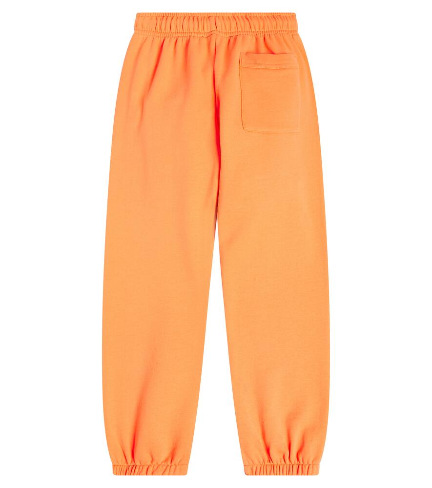 Acne Studios Face Logo Cotton Jersey Sweatpants In Orange