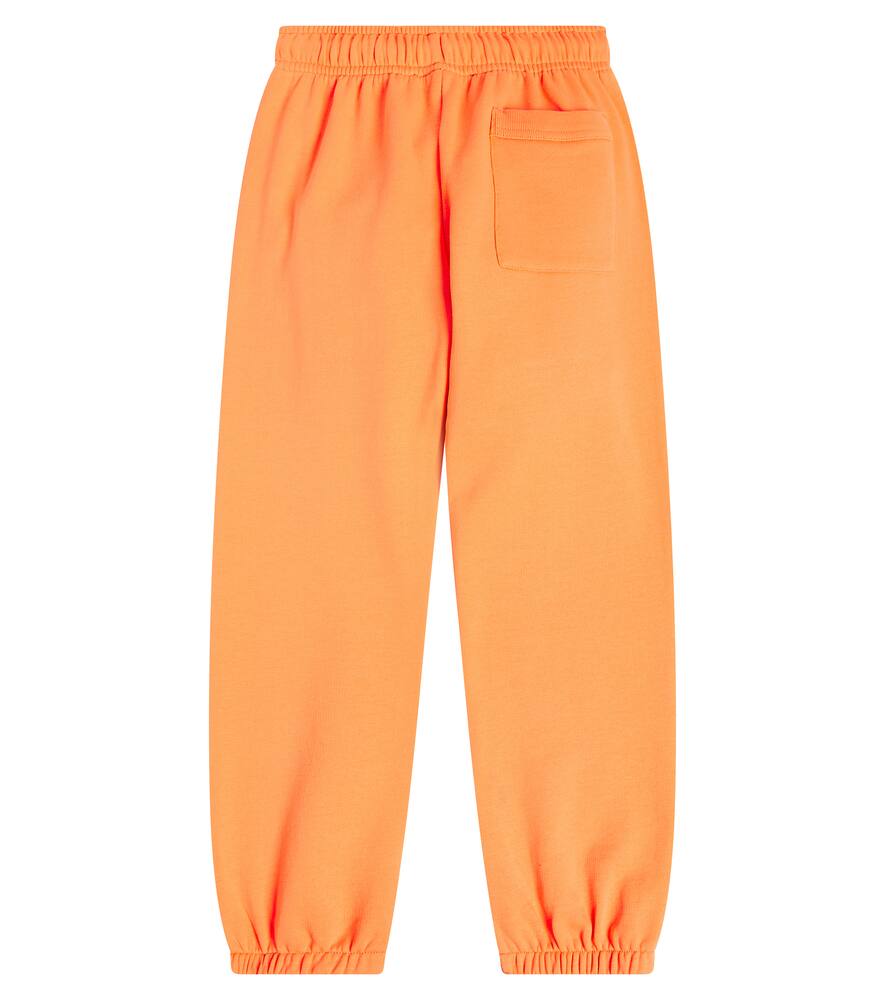 Shop Acne Studios Face Logo Cotton Jersey Sweatpants In Orange