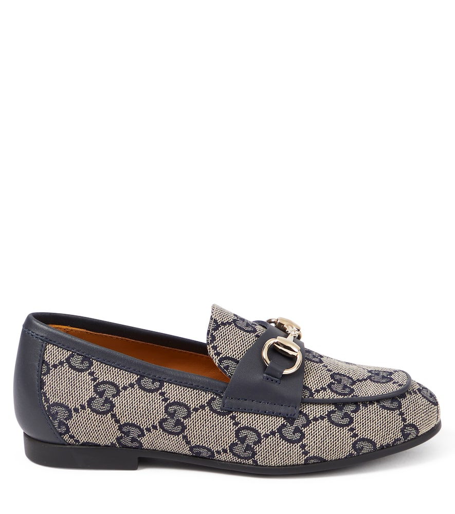  Gucci Kids Gucci Kids Horsebit Gg Canvas Loafers 