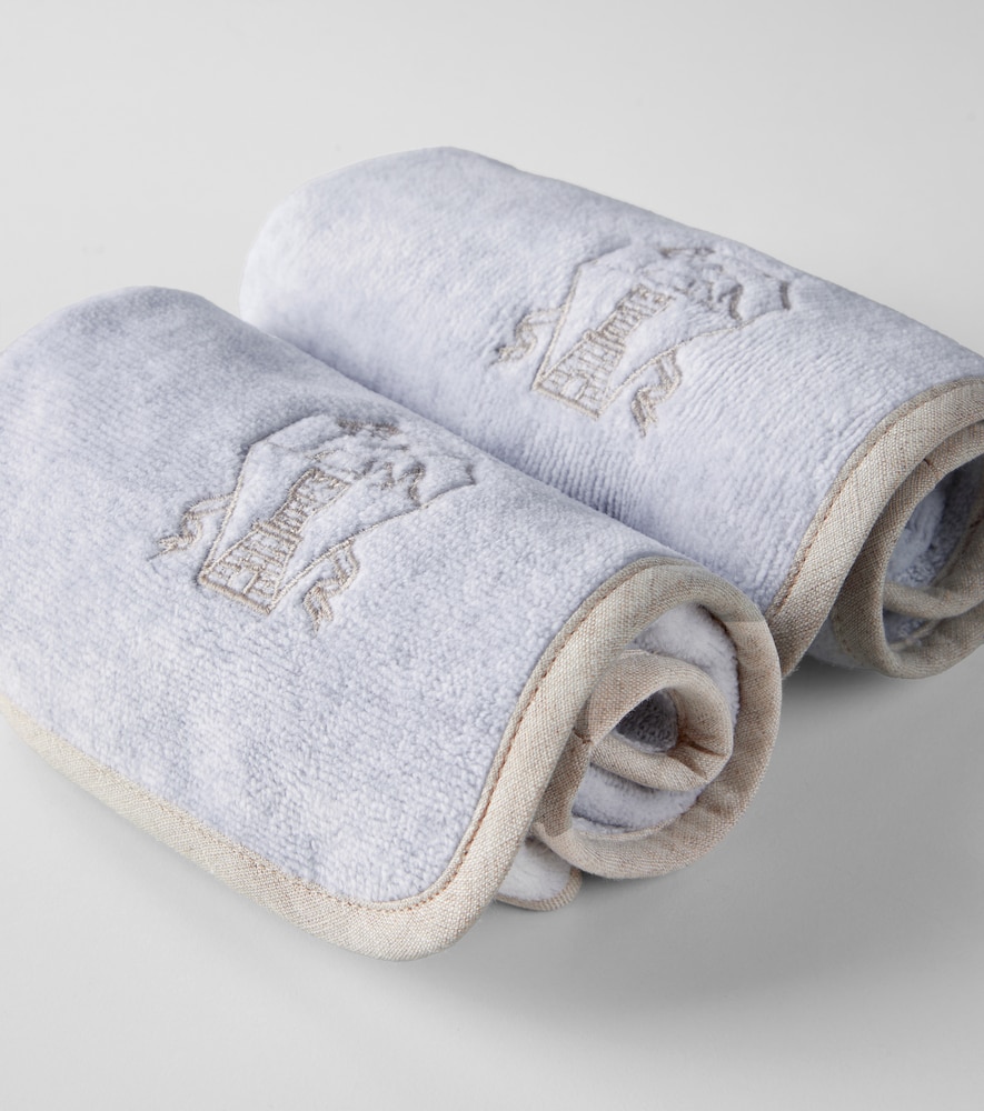  Brunello Cucinelli Brunello Cucinelli Set Aus Zwei Gästehandtüchern 