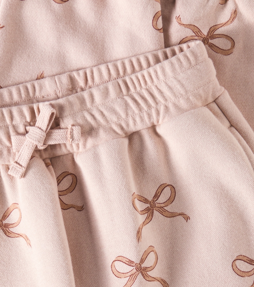  Rylee + Cru Rylee + Cru Bows Cotton-blend Sweatpants 