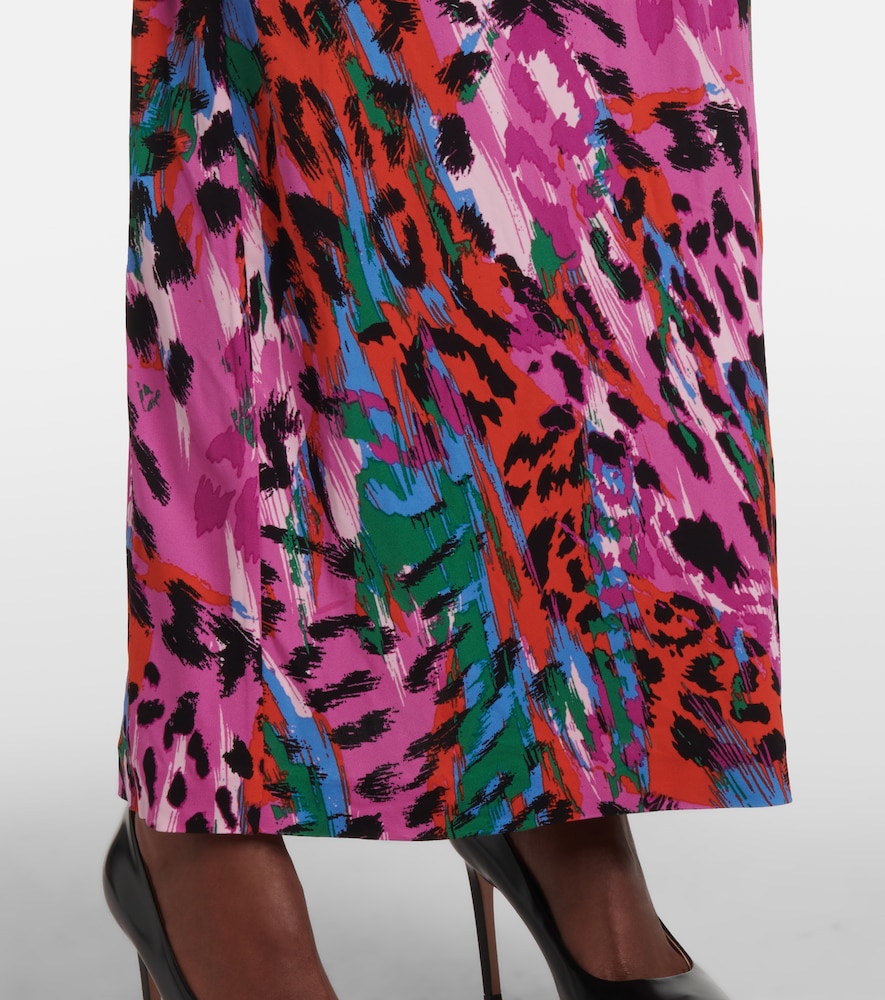  Diane Von Furstenberg Diane Von Furstenberg Saavya Leopard-print Maxi Dress 