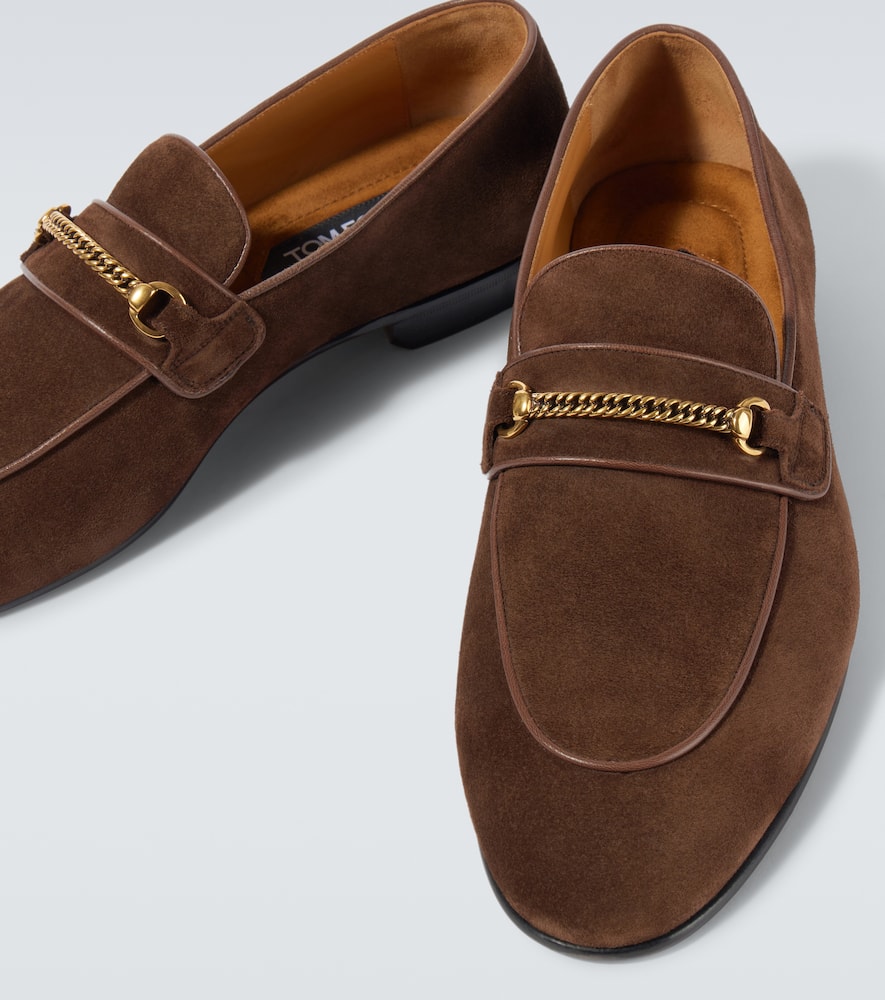 Tom Ford Suede Loafers In Brown