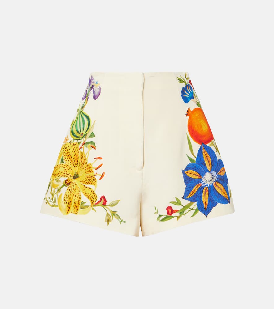 Alémais Flores floral high-rise shorts