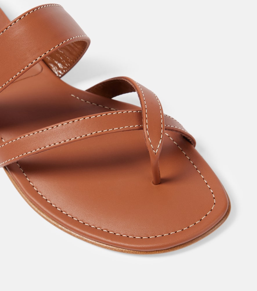 Manolo Blahnik Sandalen Susacru Aus Leder In Braun