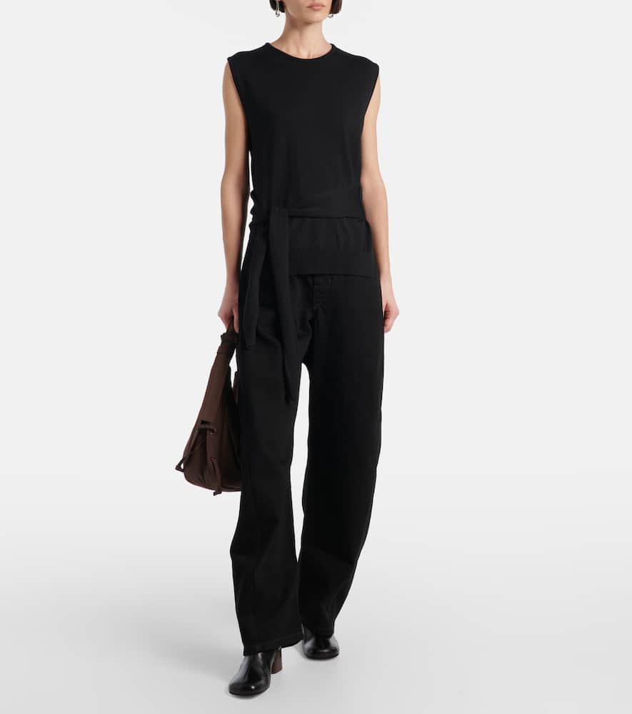Lemaire Wool-blend Top In Black