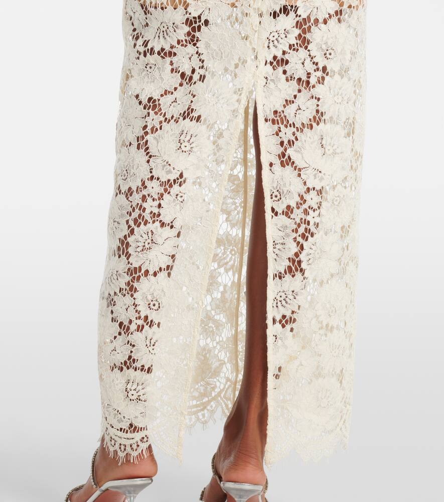 Self-portrait Women's Fine Lace Midi Dress In Beige