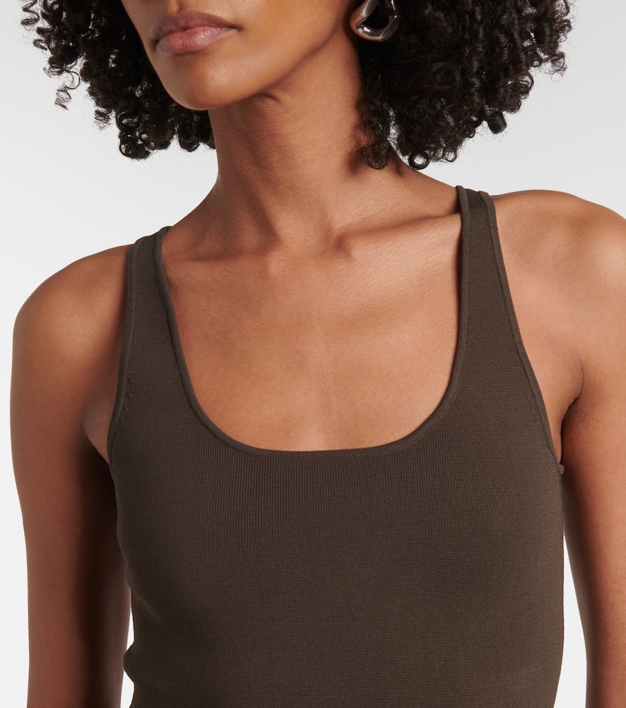 Totême Top Aus Jersey In Braun