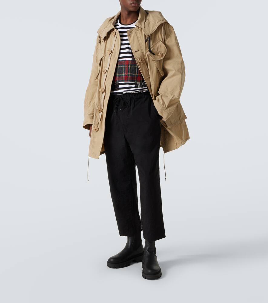 Junya Watanabe X C.p. Company Trenchcoat Mit Kapuze In Beige