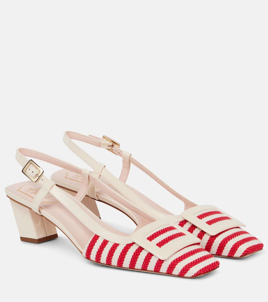 Roger Vivier Belle Vivier 45 Patent Leather Slingback Pumps In Red