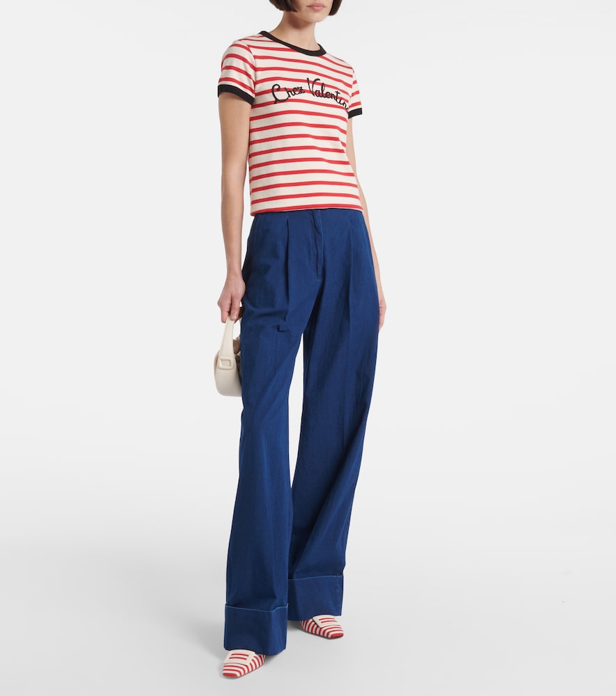 Belle Vivier 45 Striped Slingback