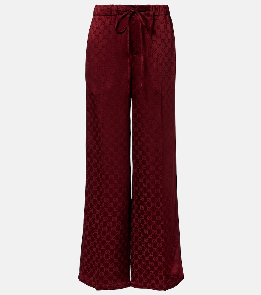Gucci GG satin wide-leg pants
