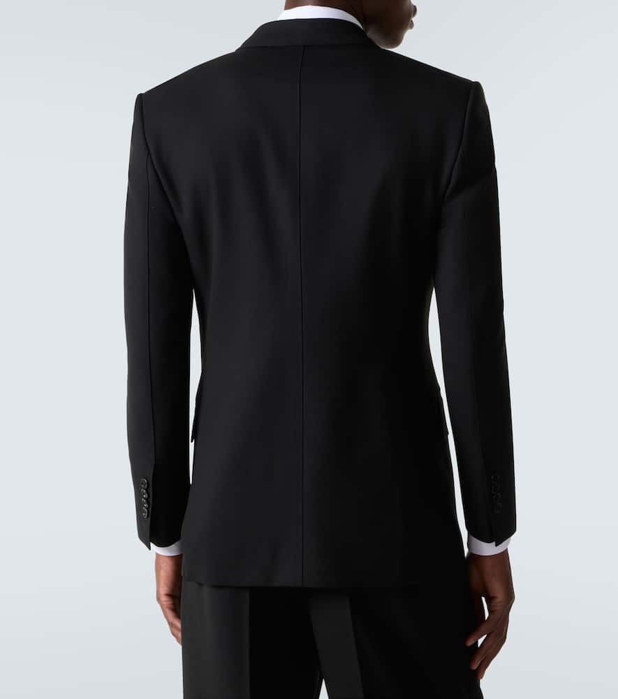 Tom Ford High Twist Double Breasted Wool Jacket Clothing In Black
