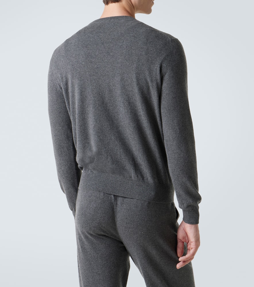 Loro Piana Cashmere Crewneck Sweater In Gray