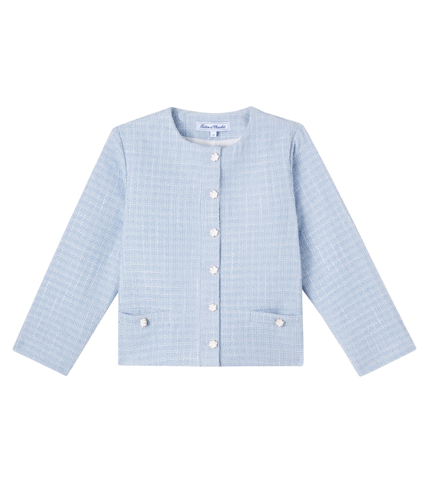 Tartine Et Chocolat Tweed Jacket In Blue