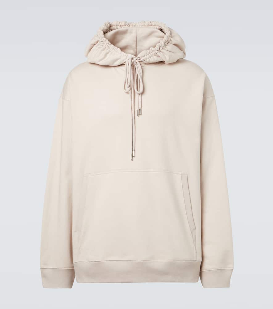 Dries Van Noten Cotton Jersey Hoodie In Neutral