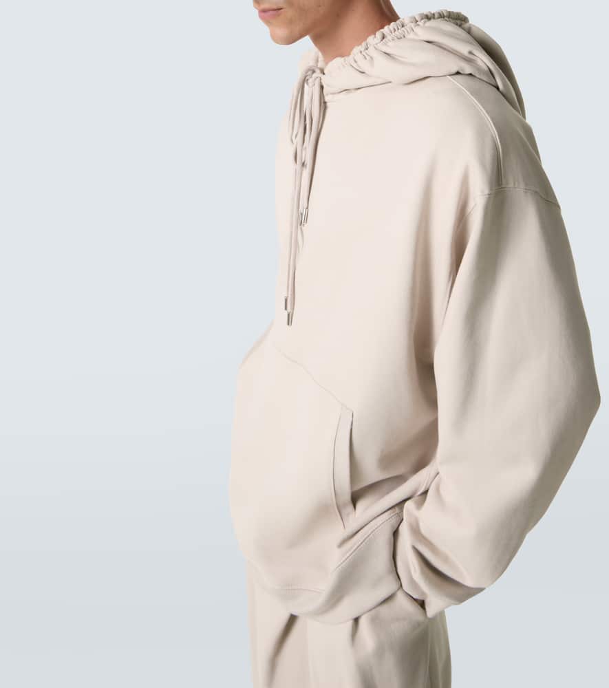 Dries Van Noten Cotton Jersey Hoodie In Neutral