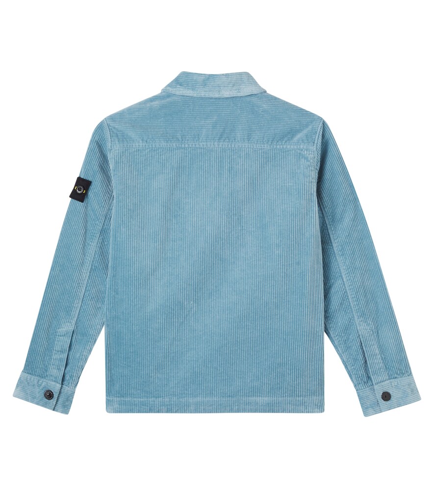  Stone Island Junior Stone Island Junior Compass Cotton-blend Corduroy Overshirt 