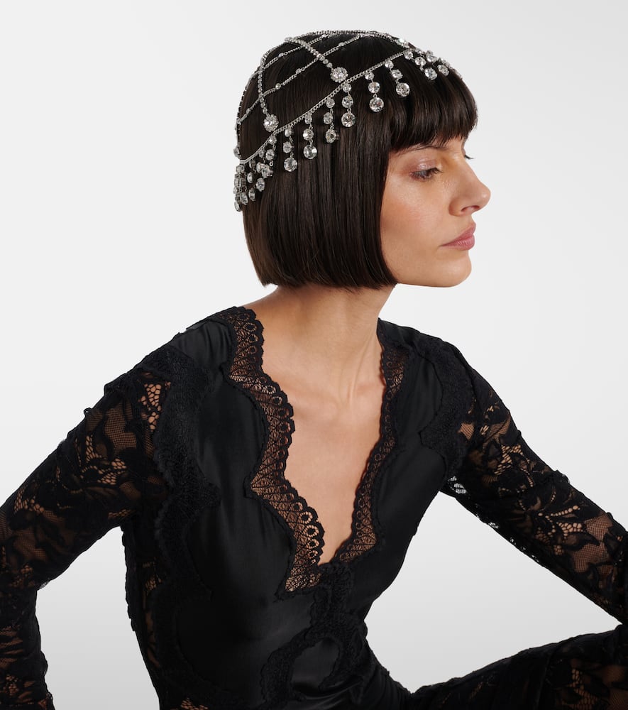 Rabanne Crystal-embellished Headband In Silver