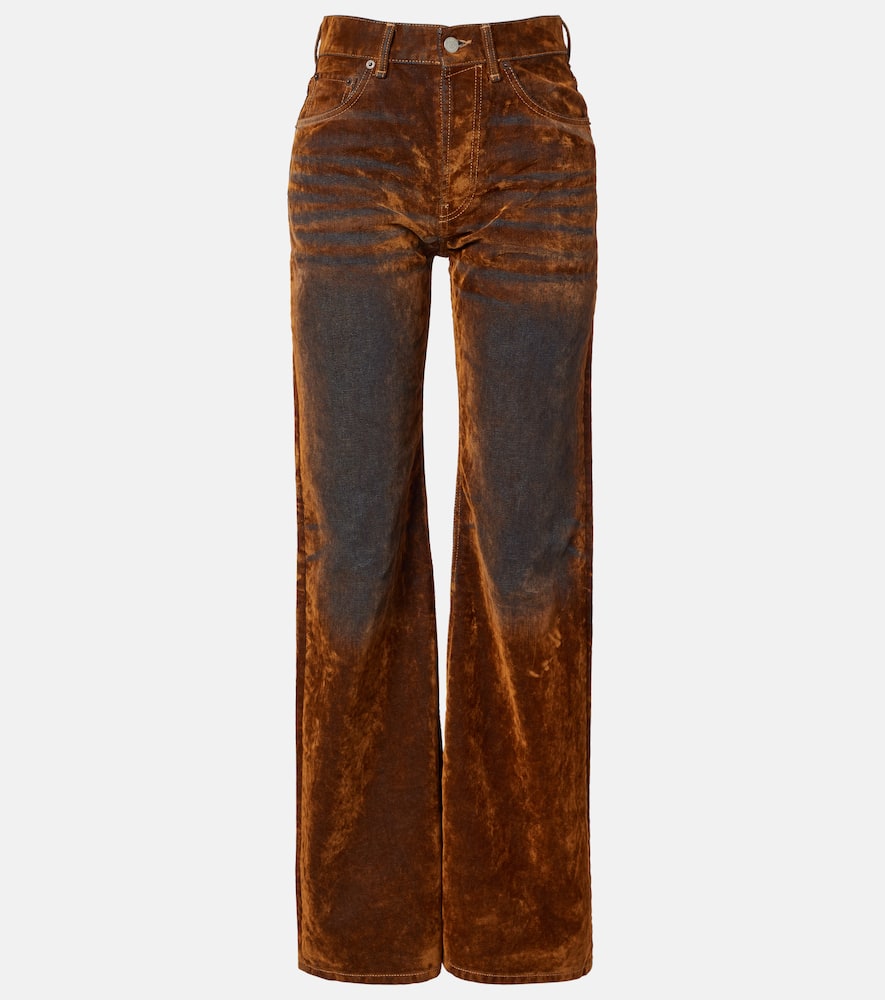 Acne Studios Mid-rise Wide-leg Jeans In Brown