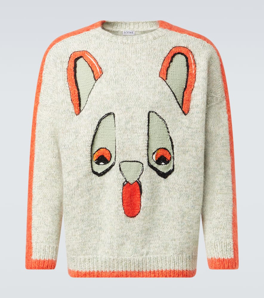 x Louis Wain - Pullover in misto lana e mohair