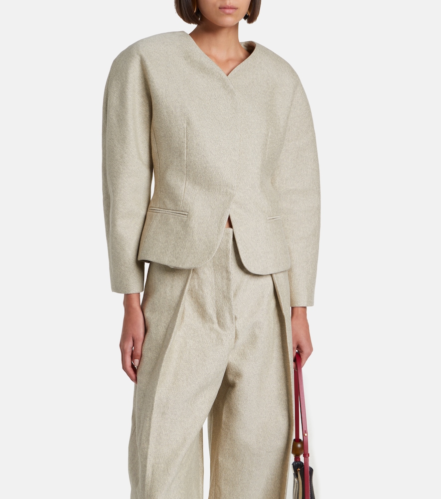 Jacquemus Ovalo cotton and linen jacket