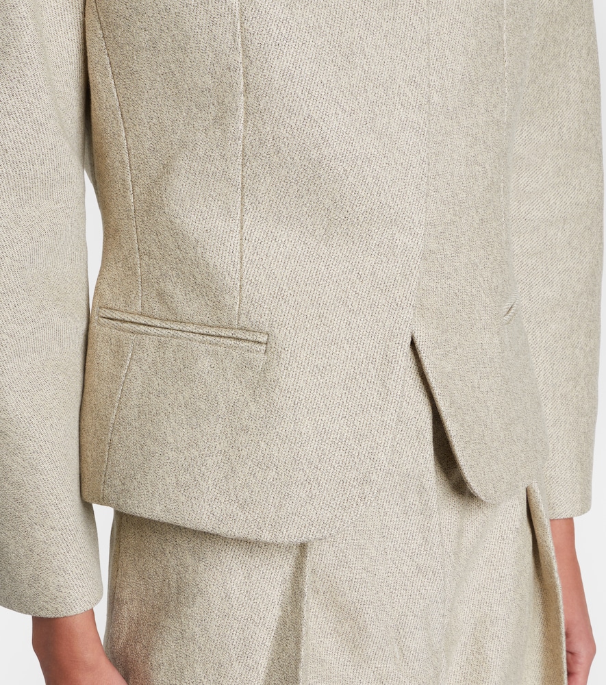  Jacquemus Jacquemus Ovalo Cotton And Linen Jacket 