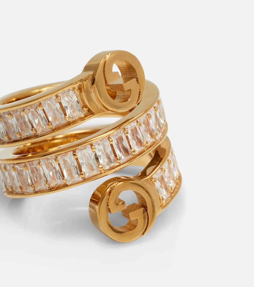 Gucci Blondie Crystal-embellished Ring In Gold