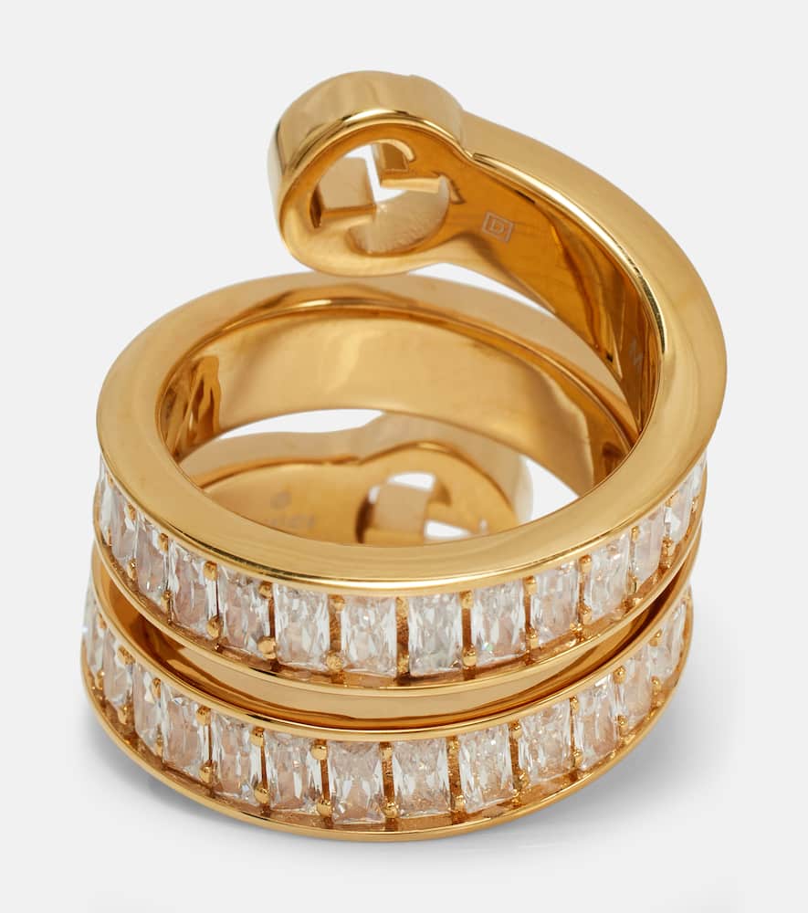 Gucci Blondie Crystal-embellished Ring In Gold