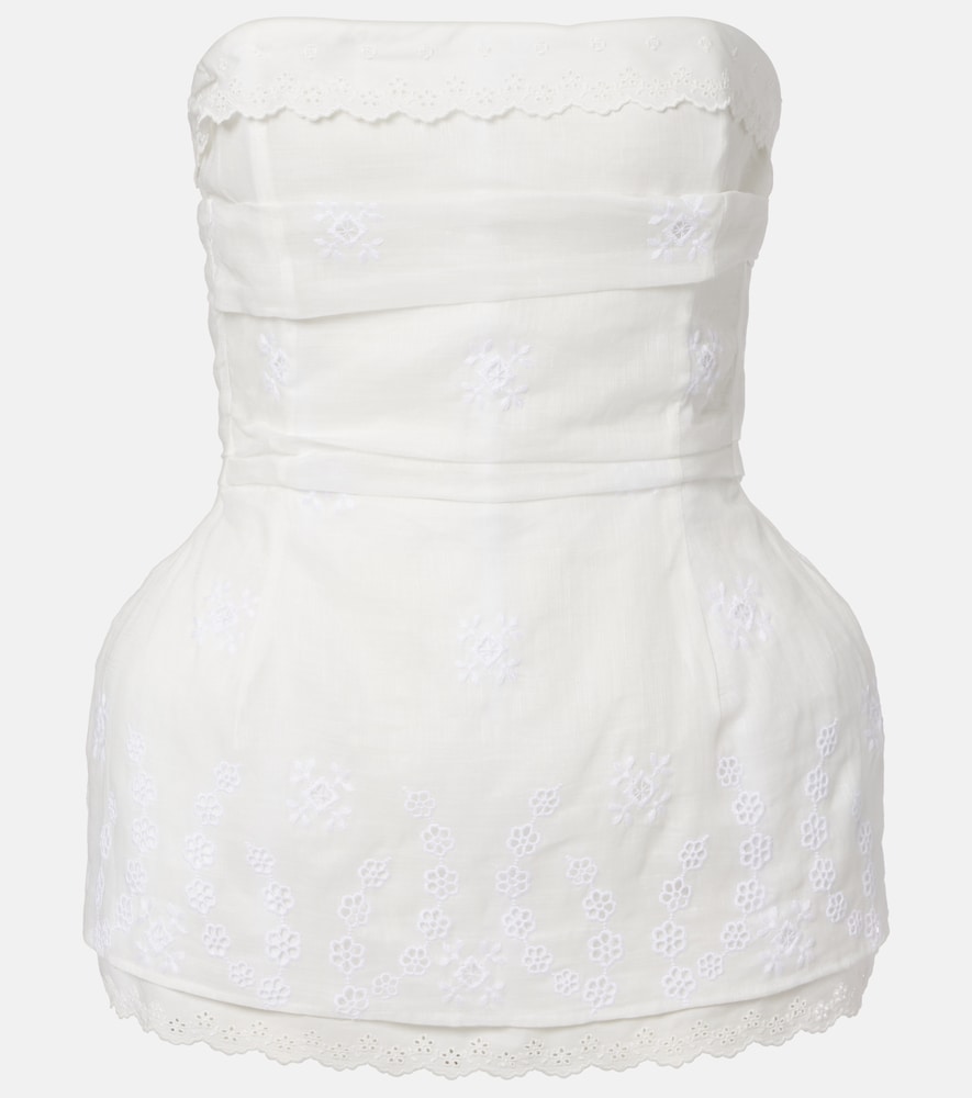 Magda Butrym Scalloped cotton-blend bandeau top