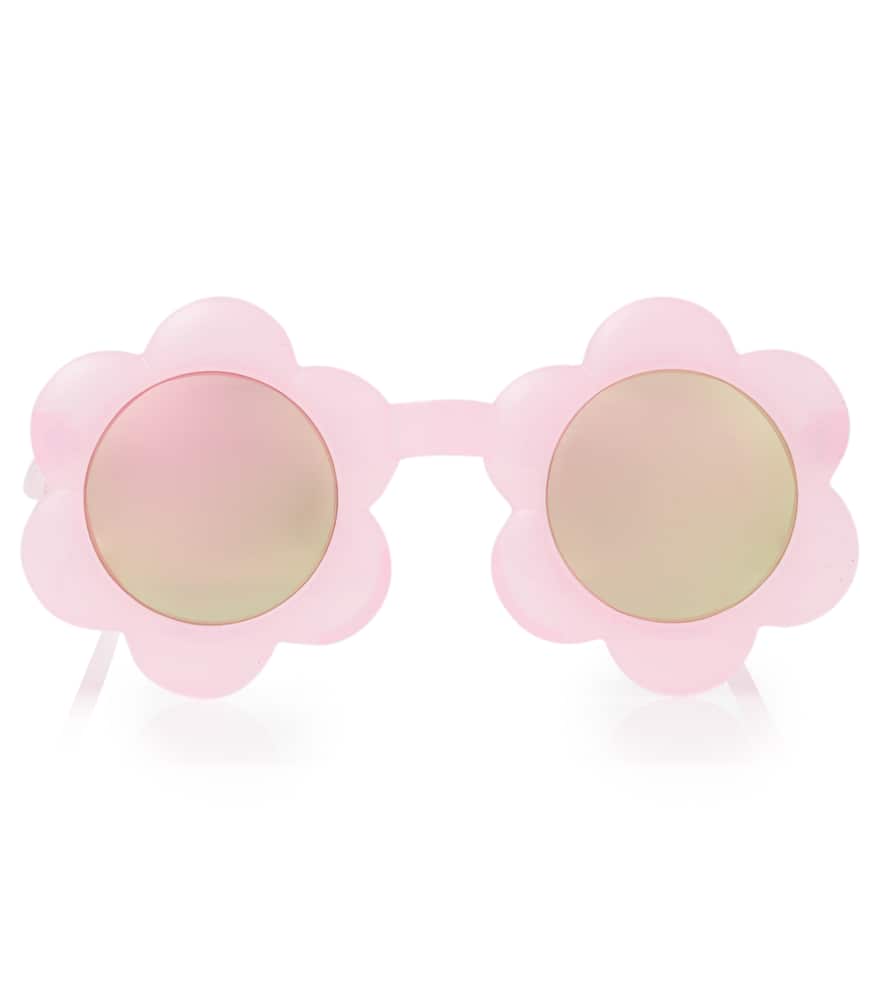 Molo Kids' Soleil花卉廓形太阳镜 In Pink