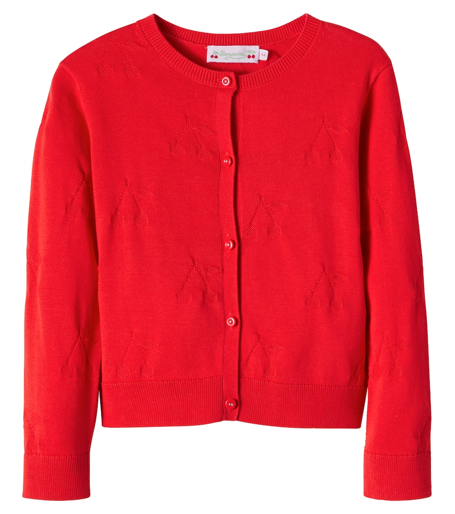 Bonpoint Red Lysia Cotton Cardigan Y Size 10 - Mytheresa