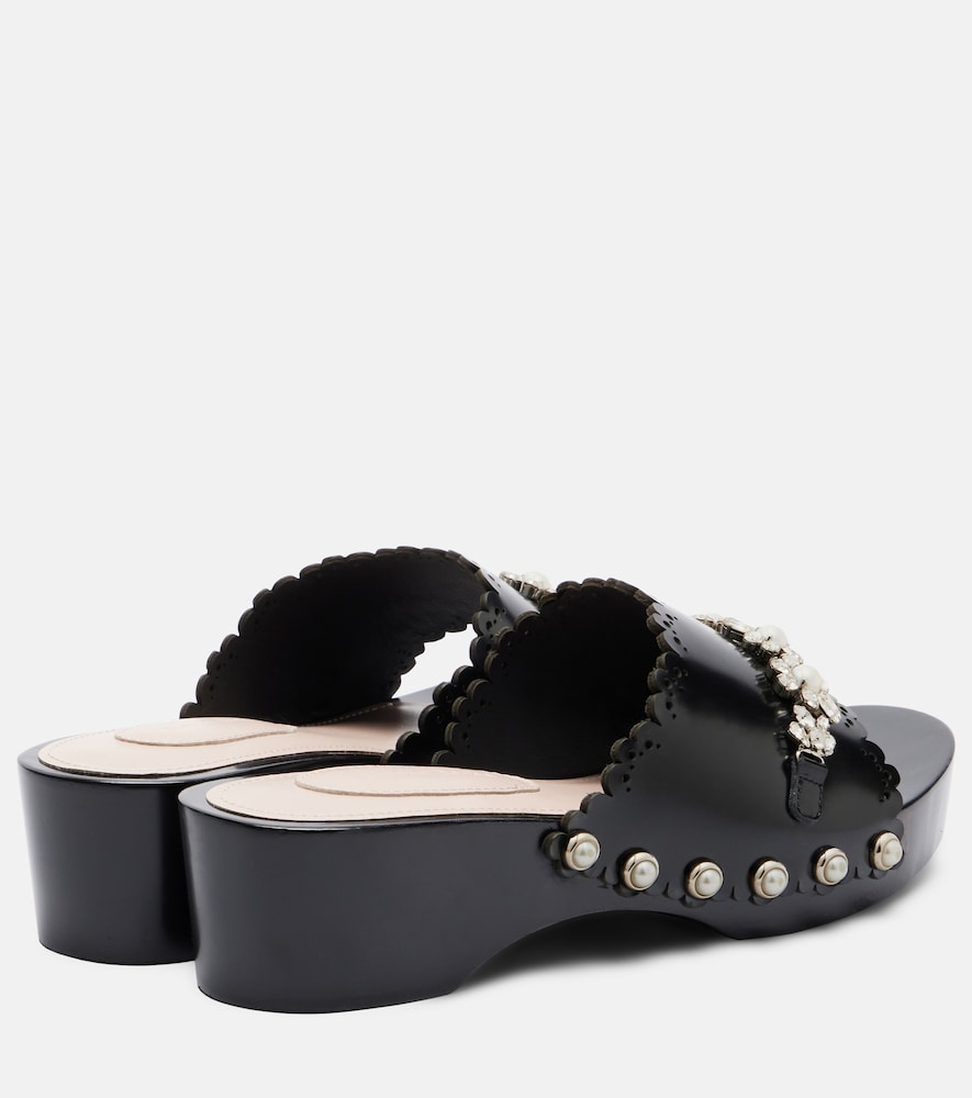  Simone Rocha Simone Rocha Clogs Aus Leder Mit Kristallen 