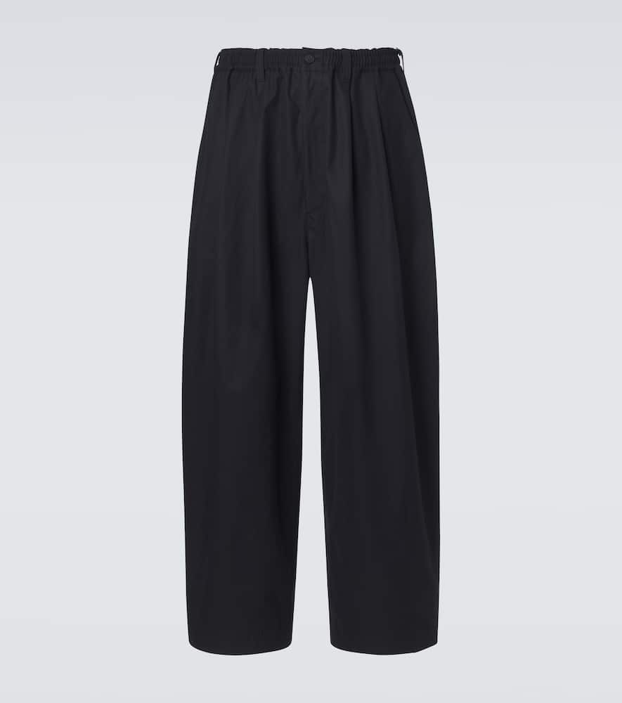 Comme des GarÃ§ons Homme Pantaloni in twill di cotone a gamba larga