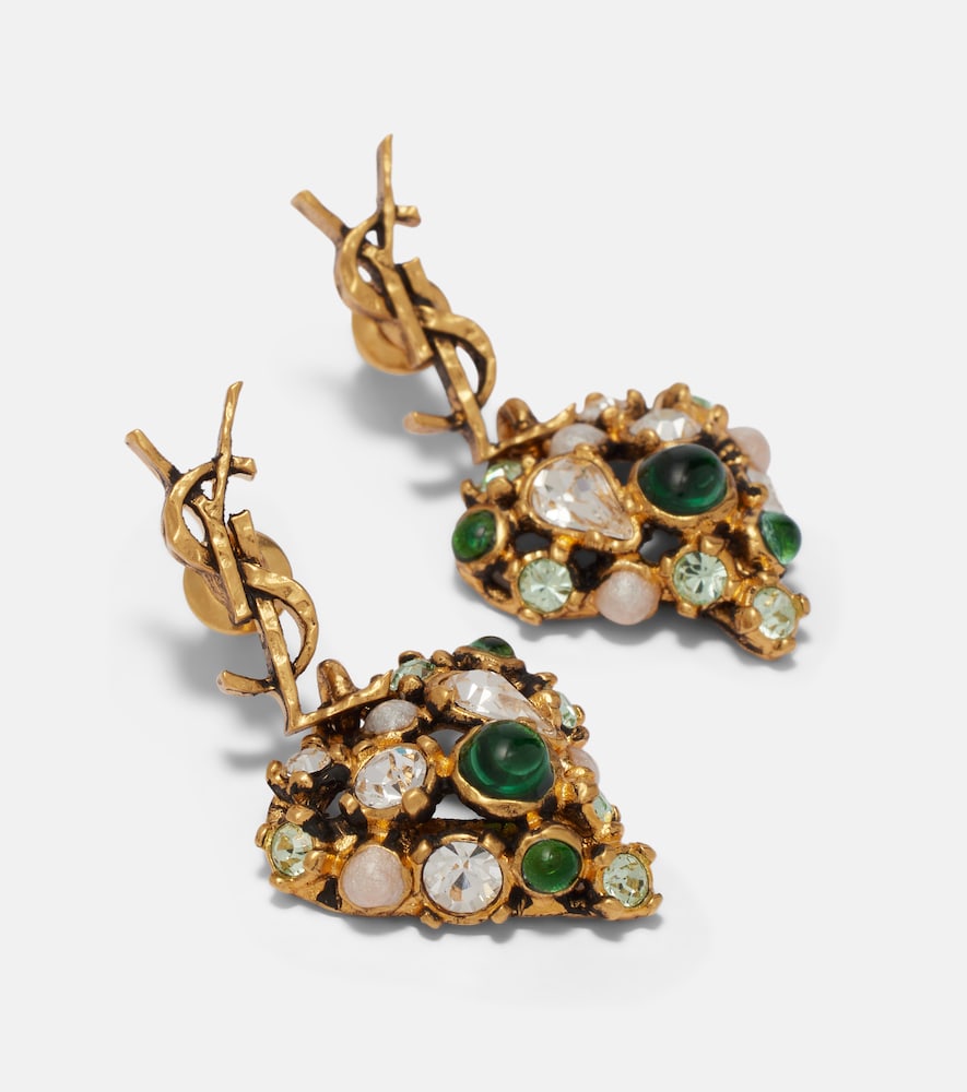  Saint Laurent Saint Laurent Ohrringe Cassandre Mit Kristallen 
