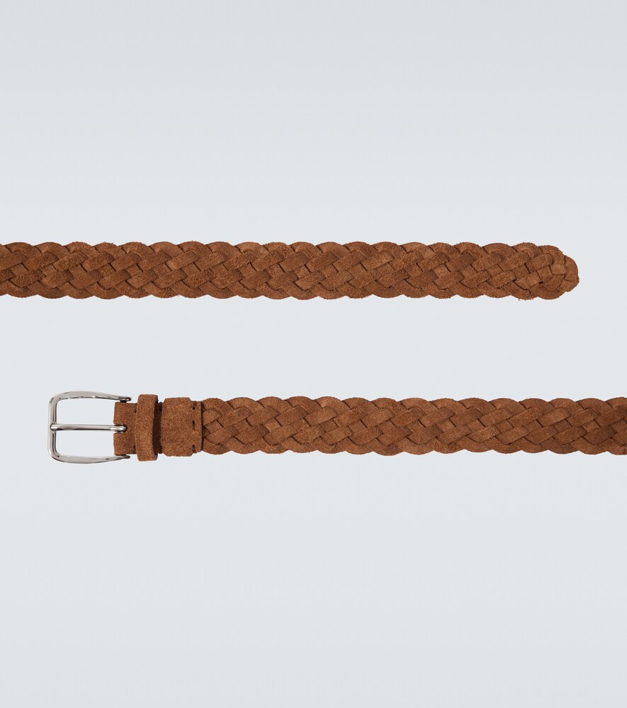  Brunello Cucinelli Brunello Cucinelli Braided Suede Belt 
