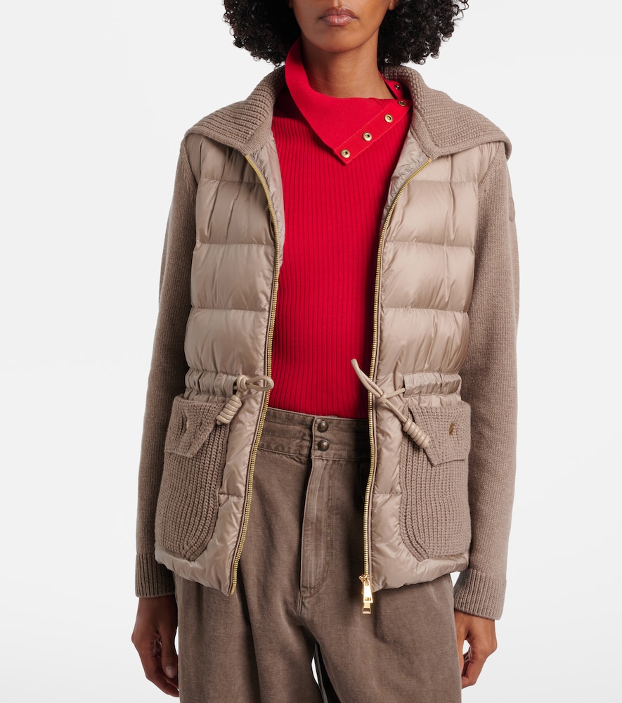 Moncler Down-paneled wool and cashmere cardigan | Thumbnail 3