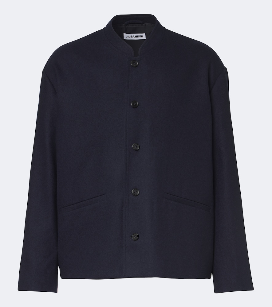 Giacca camicia in lana