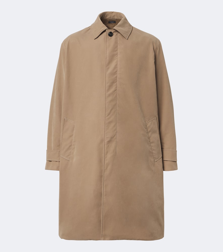 Kiton Technical Trench Coat In Beige